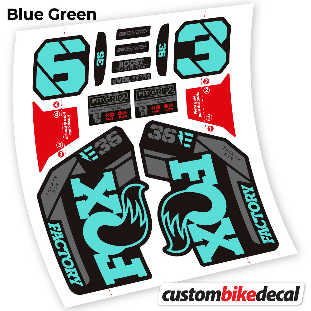 Aufkleber, Fox E-Bike Factory 2021, Sticker Vinyl