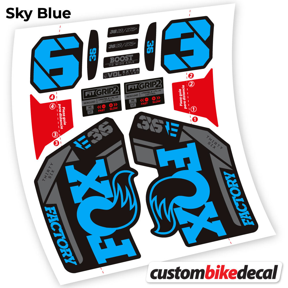 Aufkleber, Fox E-Bike Factory 2021, Sticker Vinyl