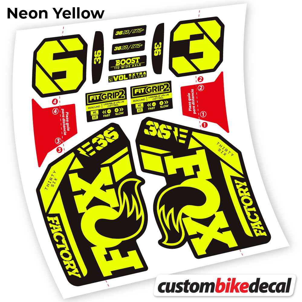 Aufkleber, Fox E-Bike Factory 2021, Sticker Vinyl