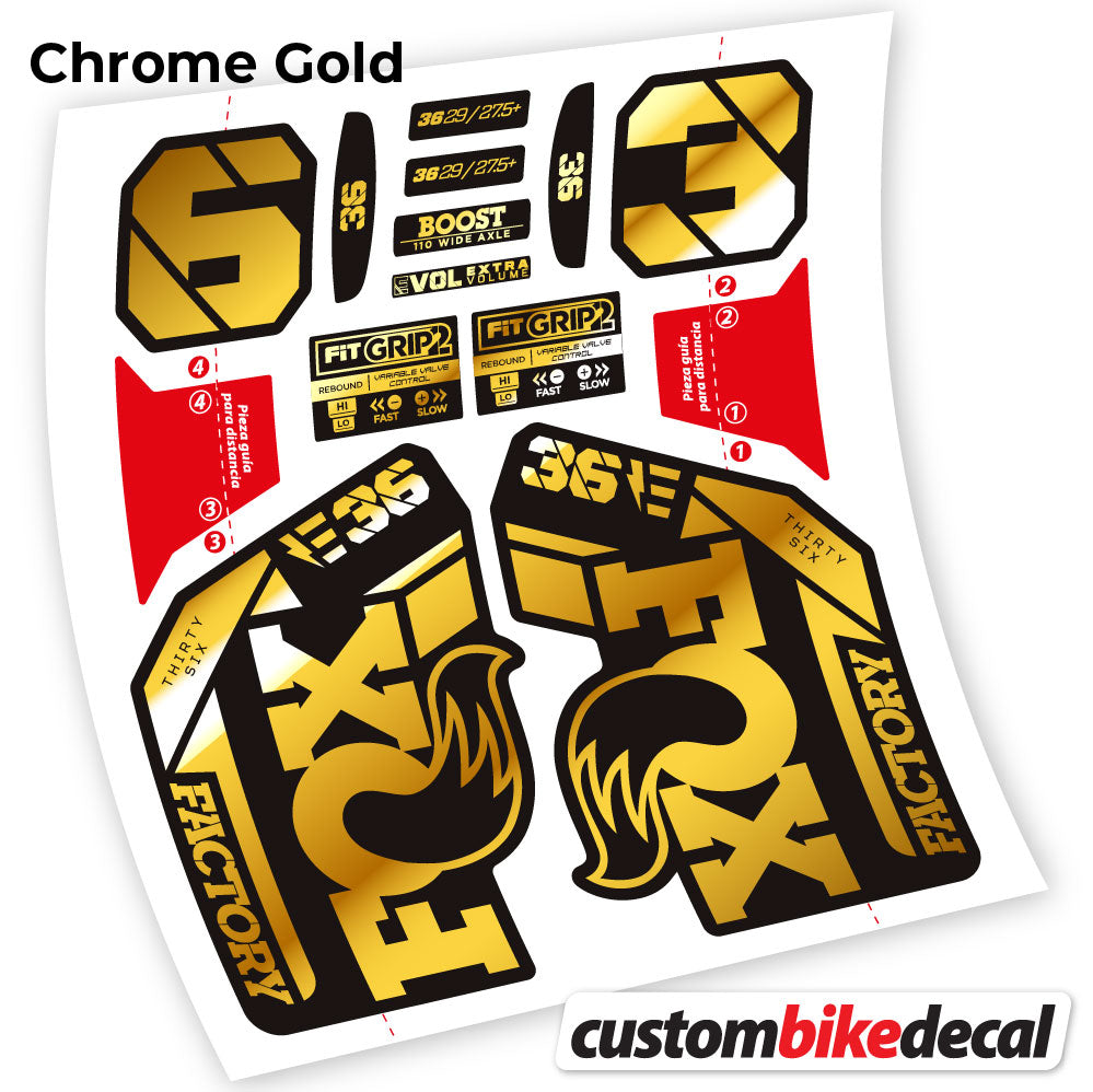 Aufkleber, Fox E-Bike Factory 2021, Sticker Vinyl