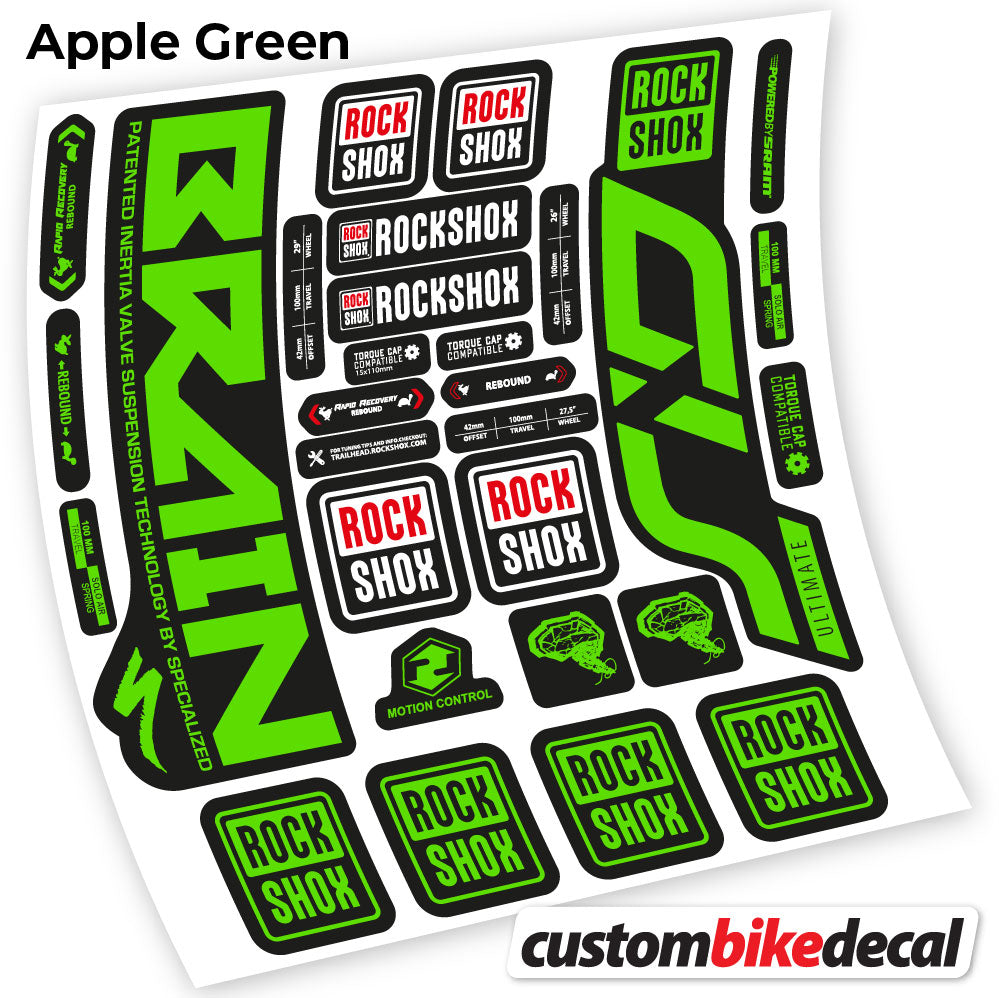 Decal,, Rock Shox Sid Brain Ultimate, Bike Fork Sticker Vinyl