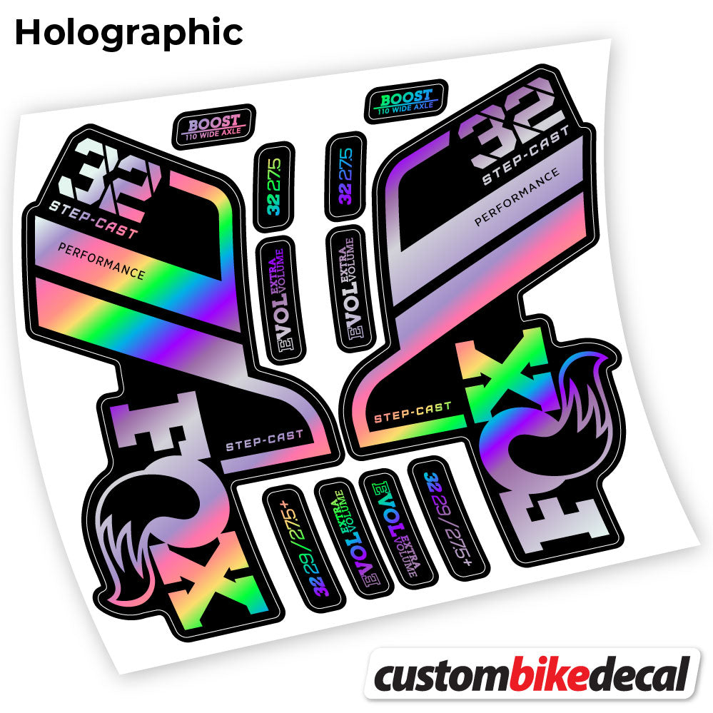Aufkleber, Fox 32 SC Performance Step Cast 2021, Fahrradgabel-Aufkleber Vinyl