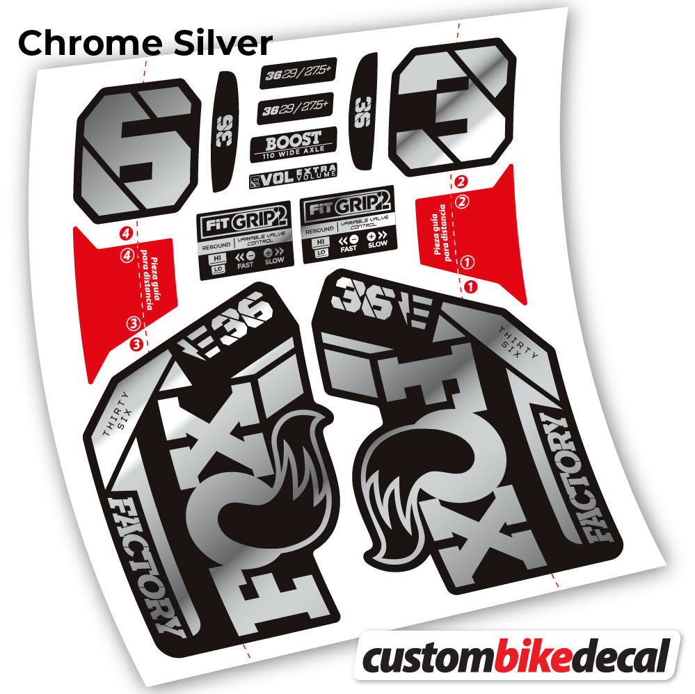 Aufkleber, Fox E-Bike Factory 2021, Sticker Vinyl