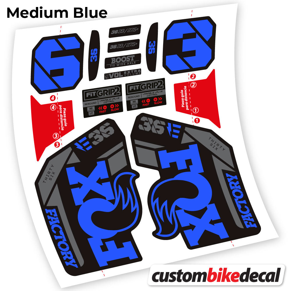 Aufkleber, Fox E-Bike Factory 2021, Sticker Vinyl