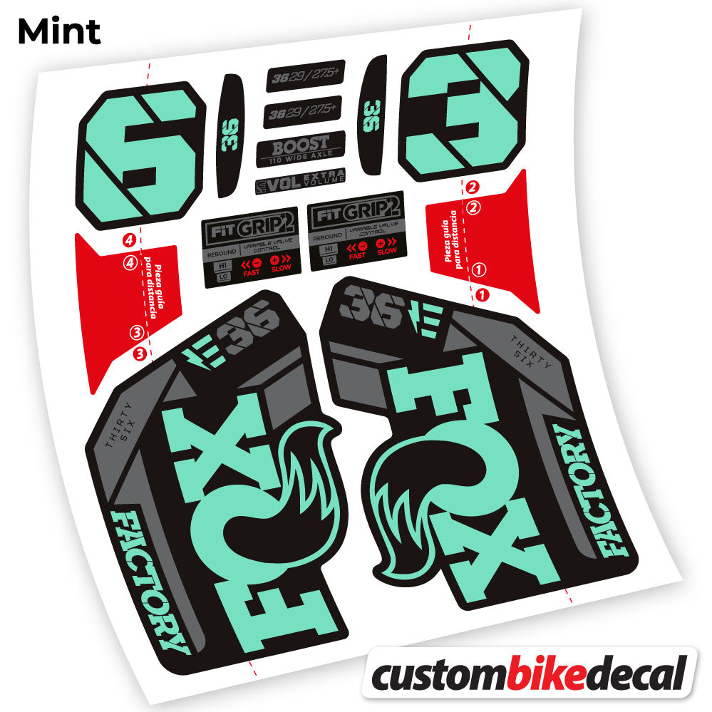 Aufkleber, Fox E-Bike Factory 2021, Sticker Vinyl