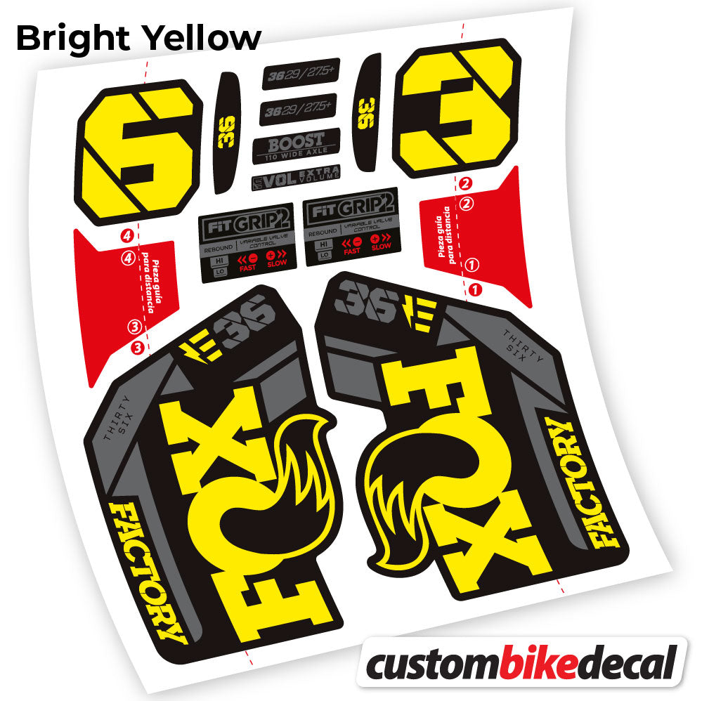 Aufkleber, Fox E-Bike Factory 2021, Sticker Vinyl