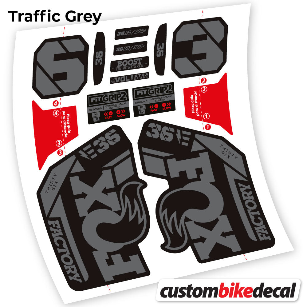 Aufkleber, Fox E-Bike Factory 2021, Sticker Vinyl