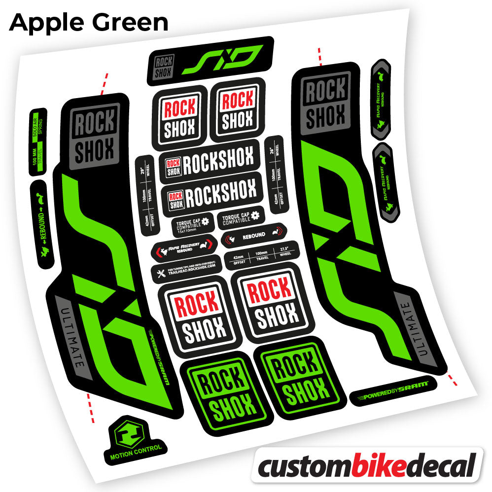 Decal, Rock Shox Sid Ultimate 2020, Bike Fork Sticker Vinyl