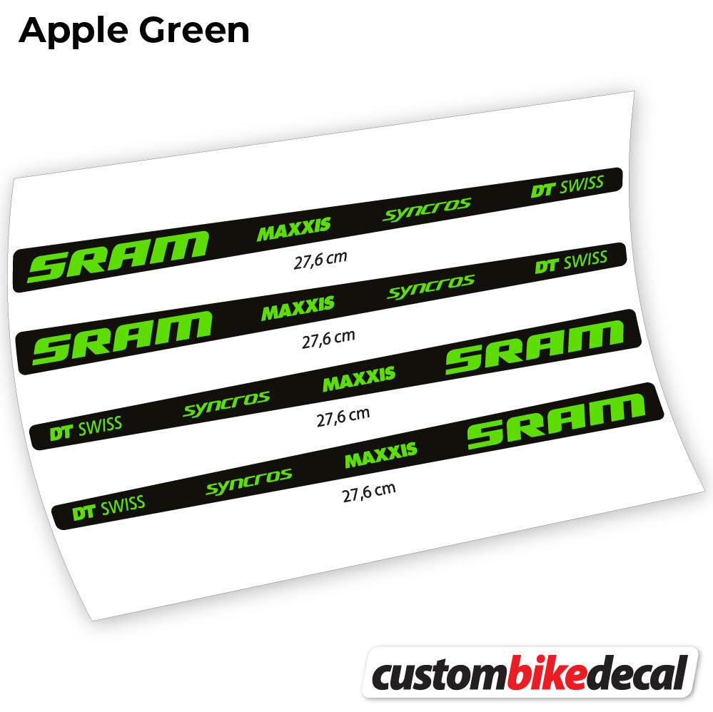 Decal, Sram DT Swiss Maxxis Syncross Sticker Vinyl