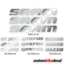 Load image into Gallery viewer, Decal, Sram DT Swiss Syncross Maxxis, Bike Frame Sticker Vinyl
