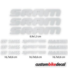 Load image into Gallery viewer, Decal, Sram DT Swiss Syncross Maxxis, Bike Frame Sticker Vinyl
