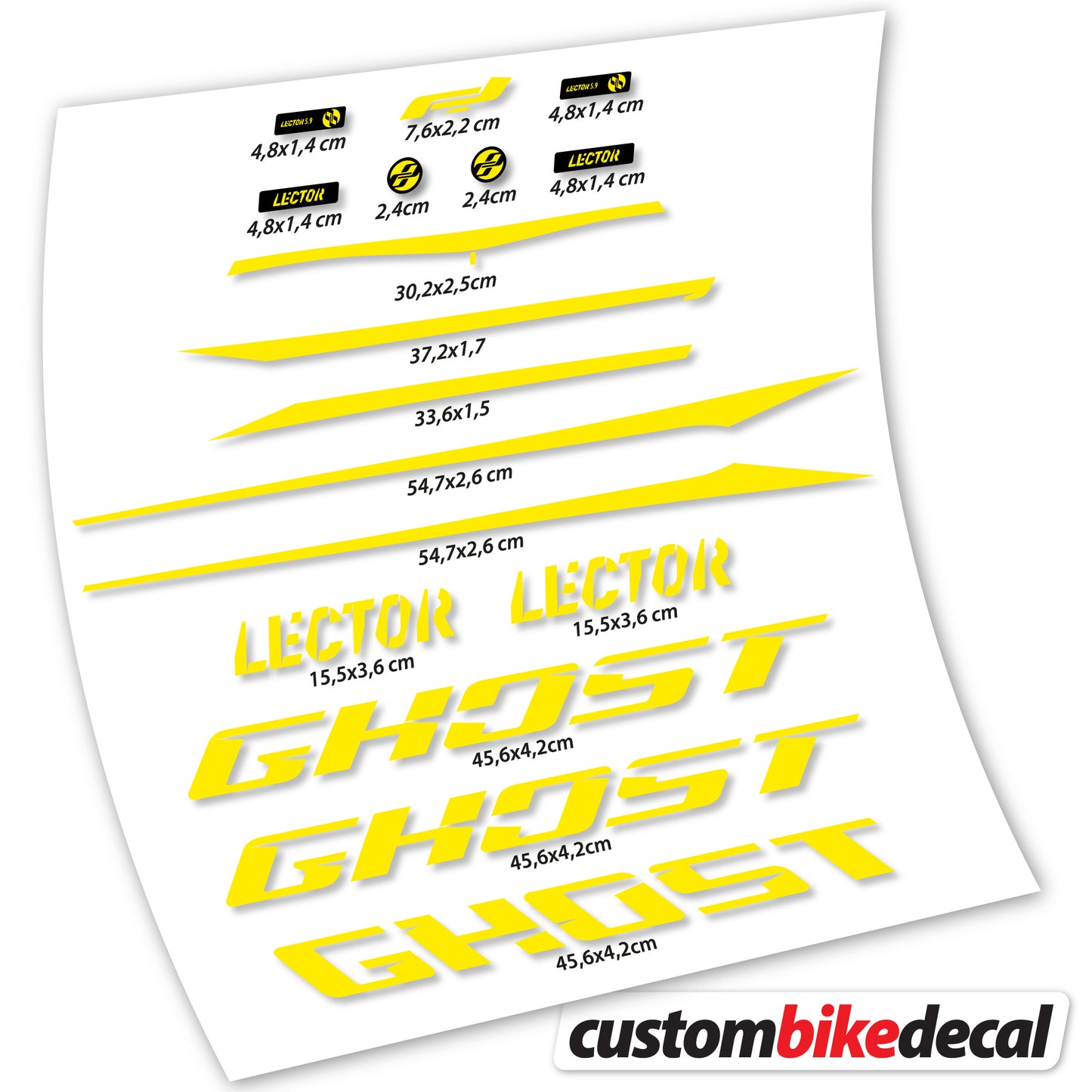 Aufkleber Ghost Lector, Rahmenaufkleber Vinyl