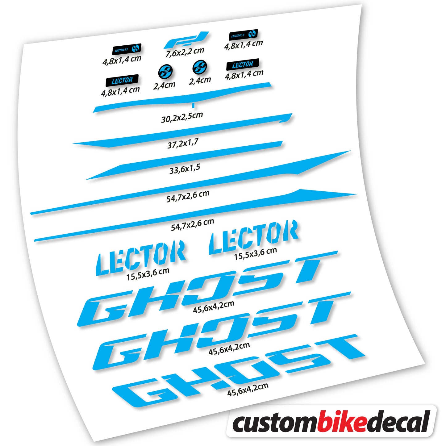 Aufkleber Ghost Lector, Rahmenaufkleber Vinyl