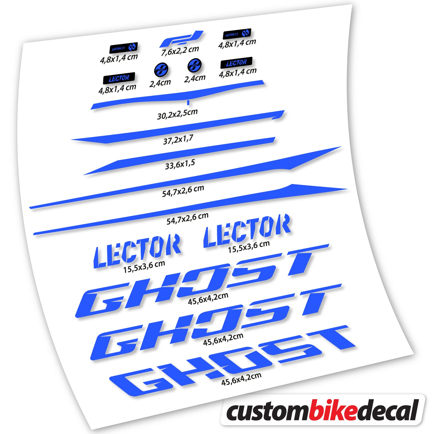 Aufkleber Ghost Lector, Rahmenaufkleber Vinyl