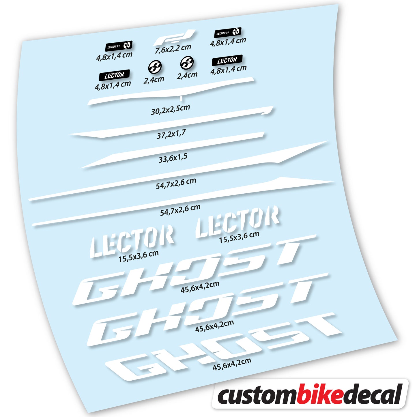Aufkleber Ghost Lector, Rahmenaufkleber Vinyl