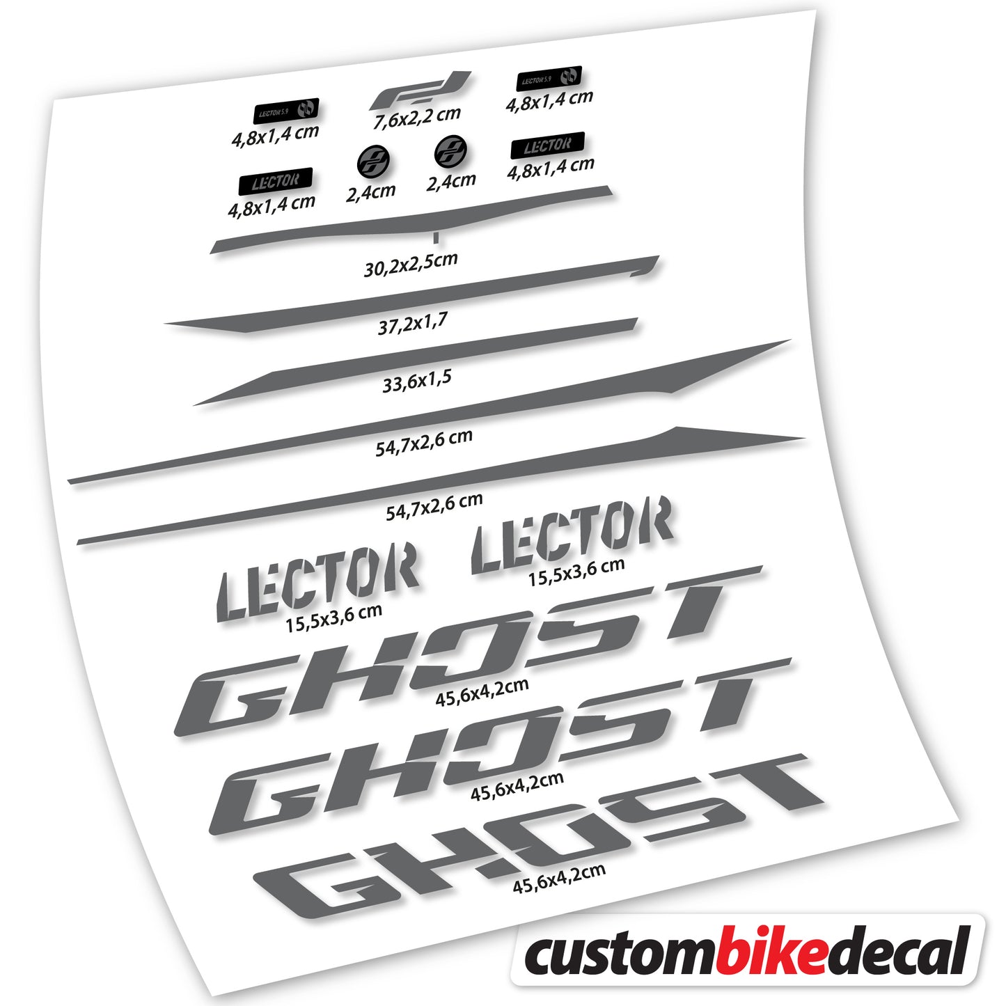 Aufkleber Ghost Lector, Rahmenaufkleber Vinyl