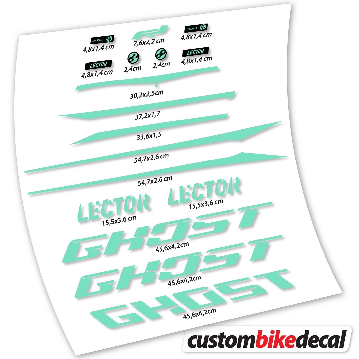 Aufkleber Ghost Lector, Rahmenaufkleber Vinyl