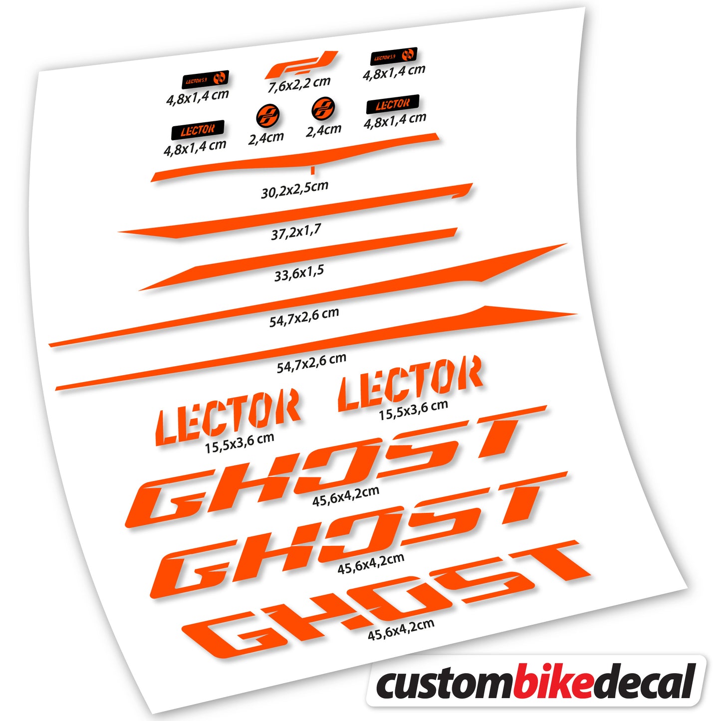 Aufkleber Ghost Lector, Rahmenaufkleber Vinyl