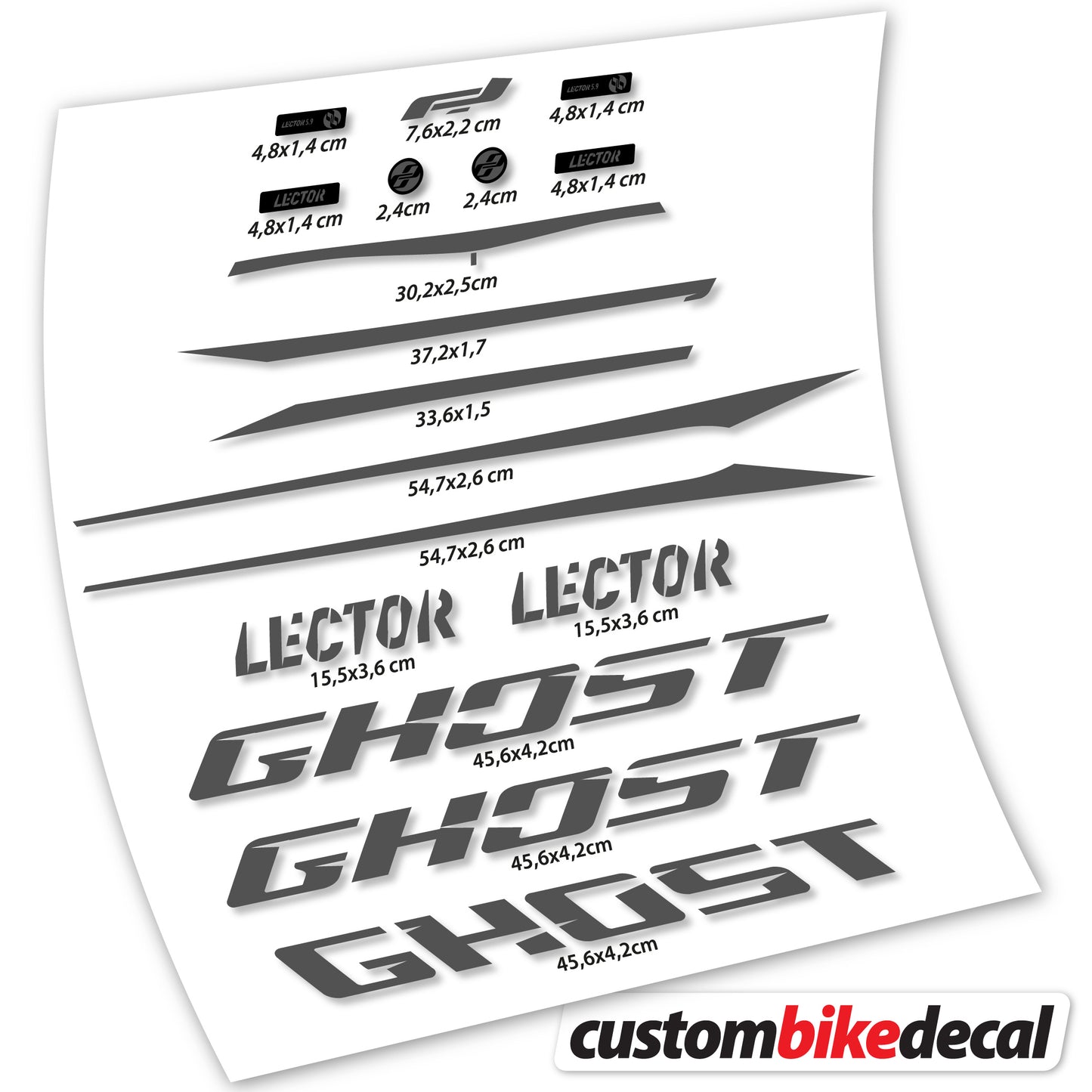 Aufkleber Ghost Lector, Rahmenaufkleber Vinyl