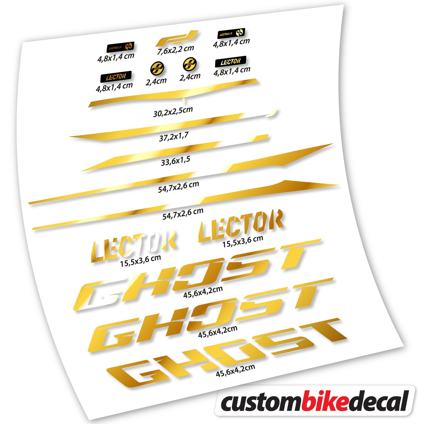 Aufkleber Ghost Lector, Rahmenaufkleber Vinyl
