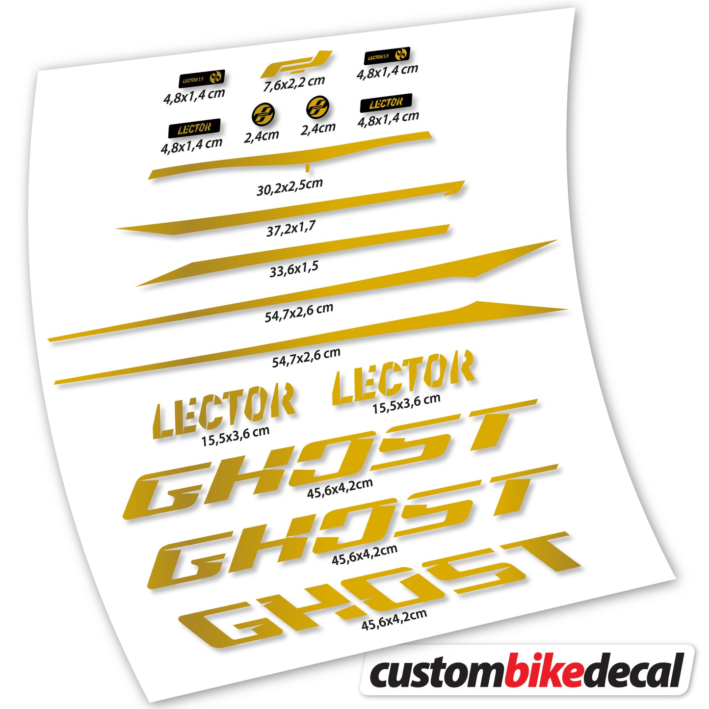 Aufkleber Ghost Lector, Rahmenaufkleber Vinyl