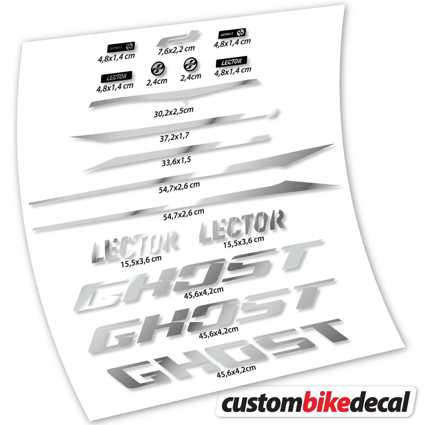 Aufkleber Ghost Lector, Rahmenaufkleber Vinyl