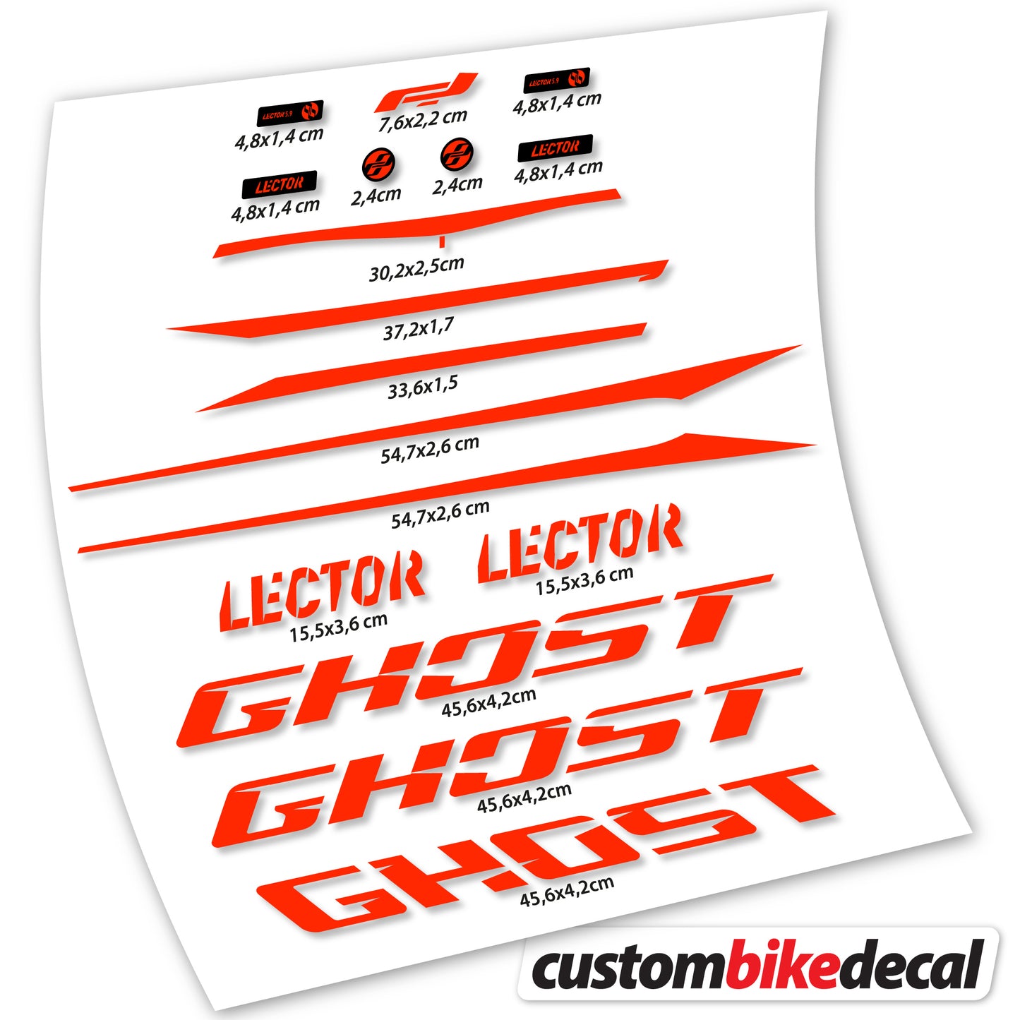 Aufkleber Ghost Lector, Rahmenaufkleber Vinyl