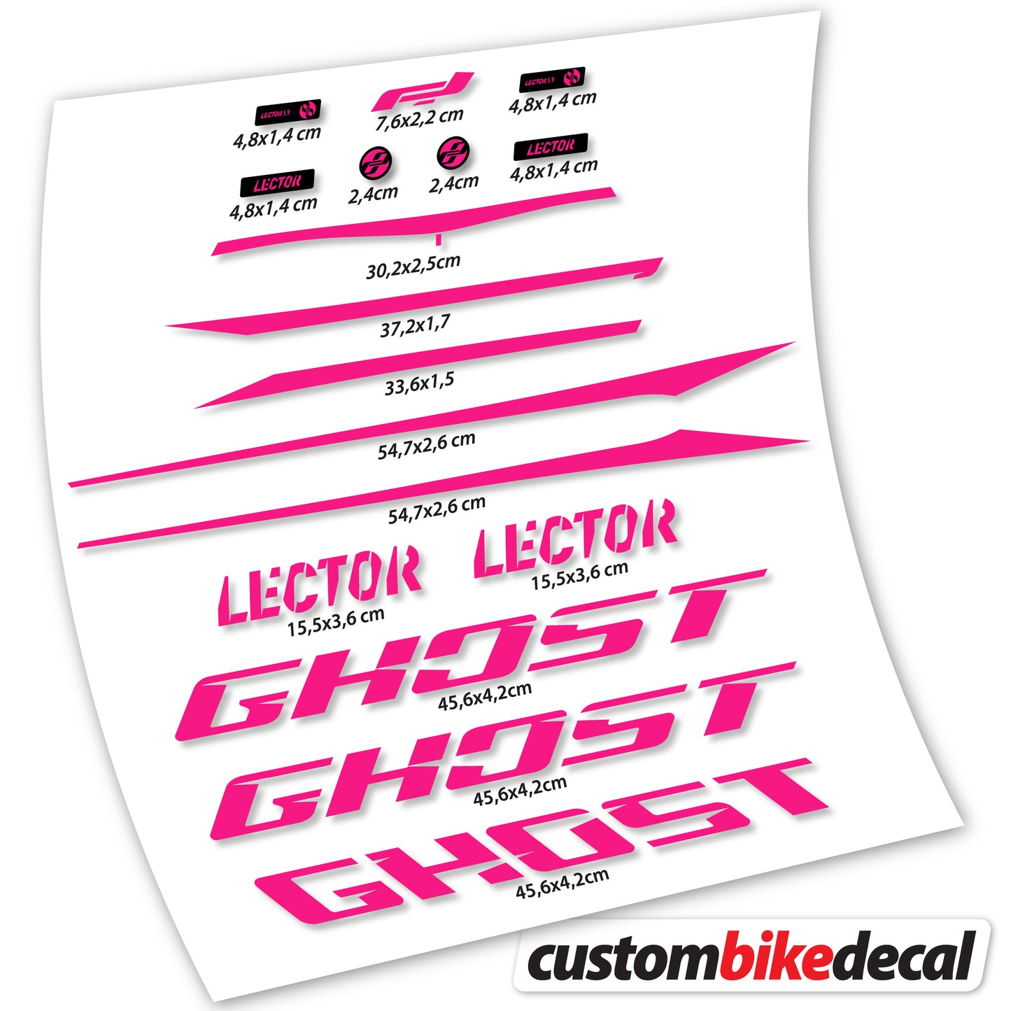 Aufkleber Ghost Lector, Rahmenaufkleber Vinyl