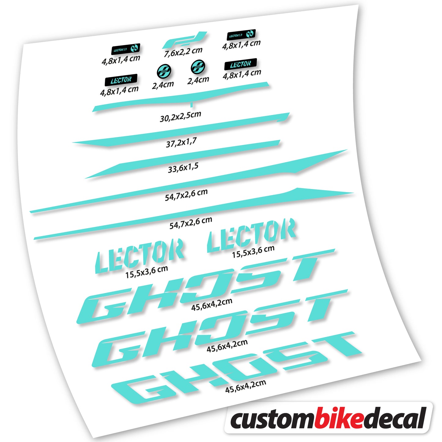 Aufkleber Ghost Lector, Rahmenaufkleber Vinyl