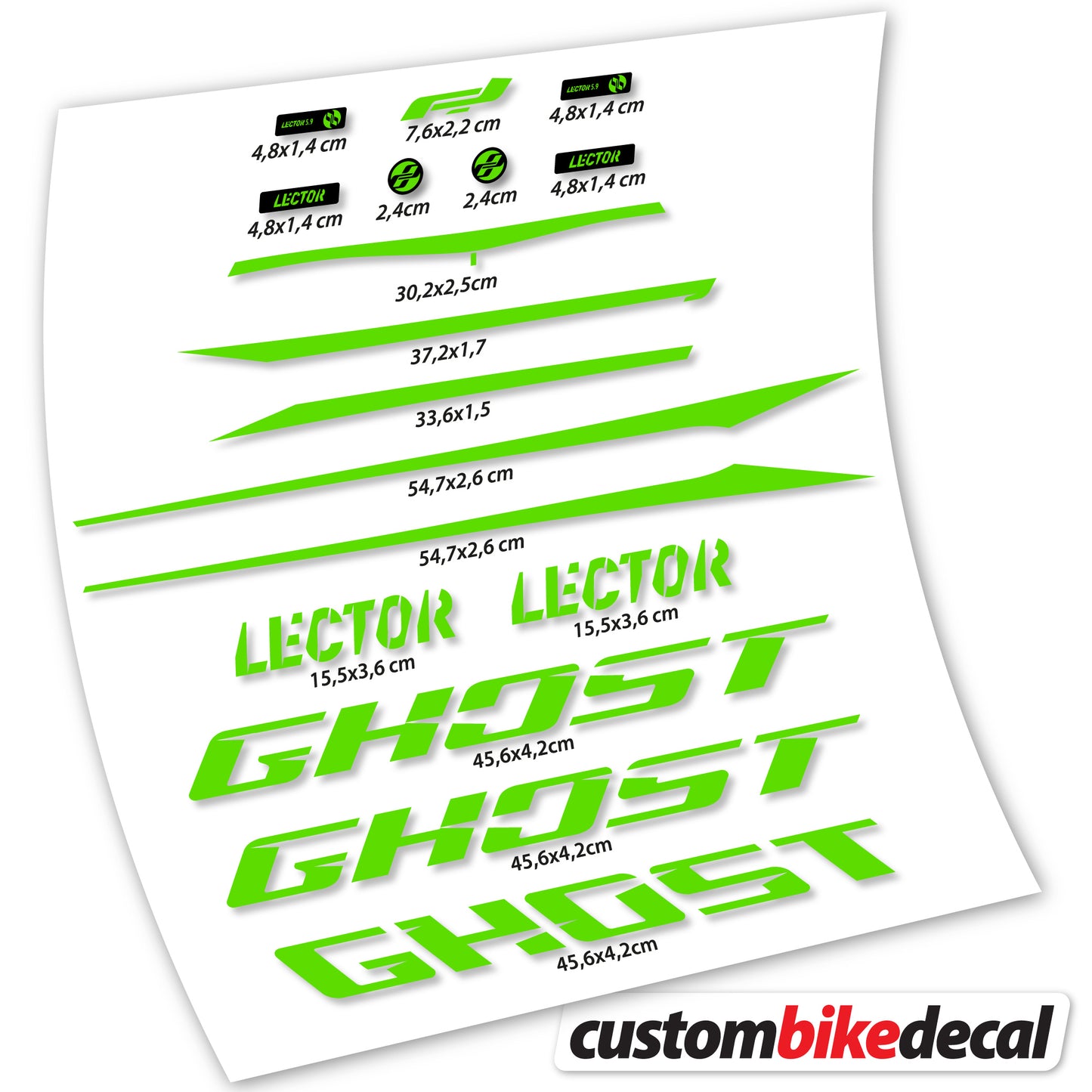 Aufkleber Ghost Lector, Rahmenaufkleber Vinyl