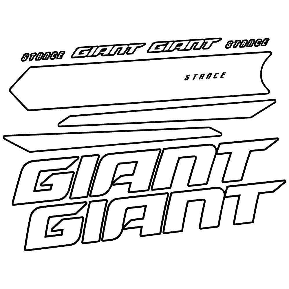 Aufkleber Giant Stance 2021, Rahmen, Sticker Vinyl