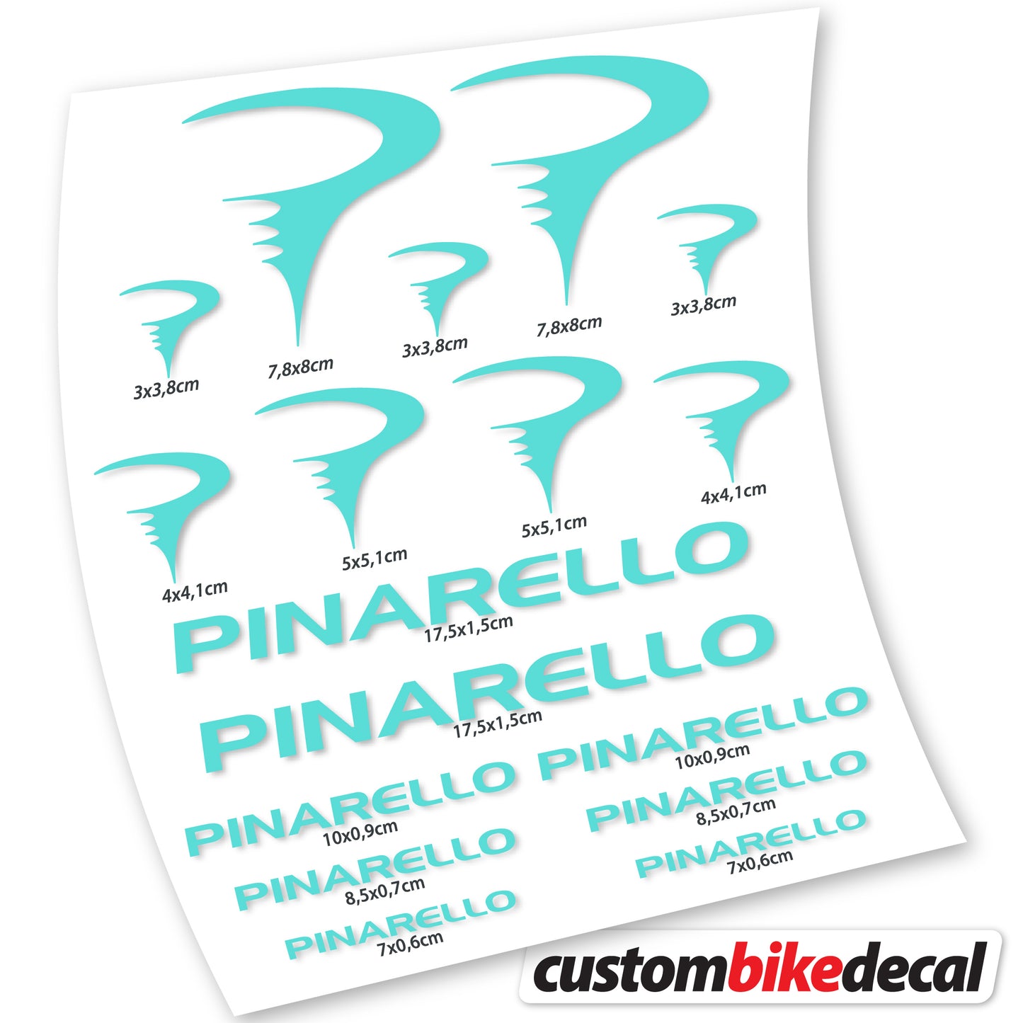 Aufkleber Pinarello, Rahmenaufkleber Vinyl