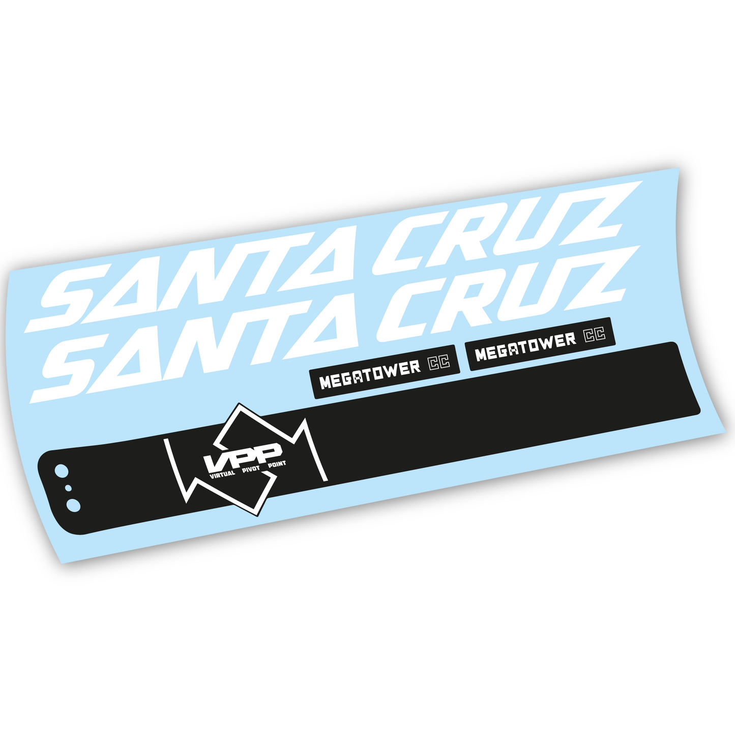 Aufkleber, Santa Cruz Megatower CC 2020, Rahmen, Vinyl-Aufkleber