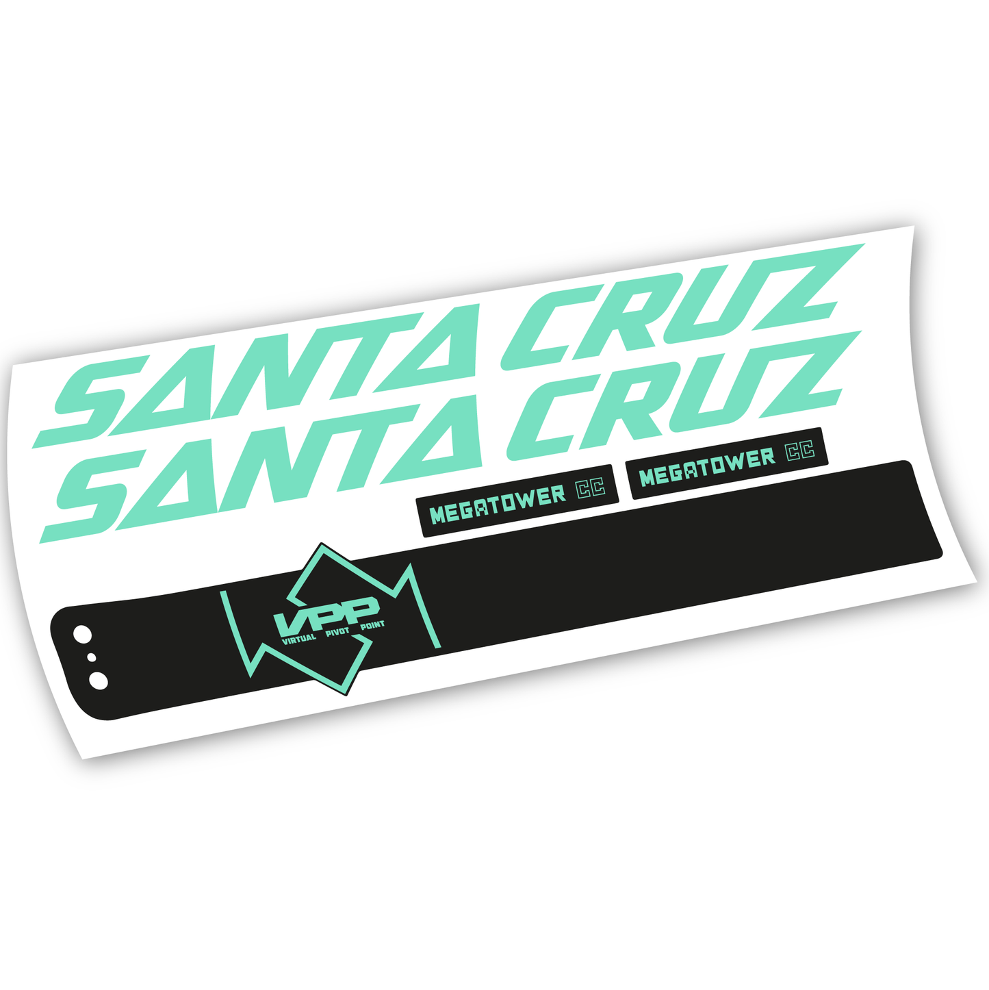 Aufkleber, Santa Cruz Megatower CC 2020, Rahmen, Vinyl-Aufkleber