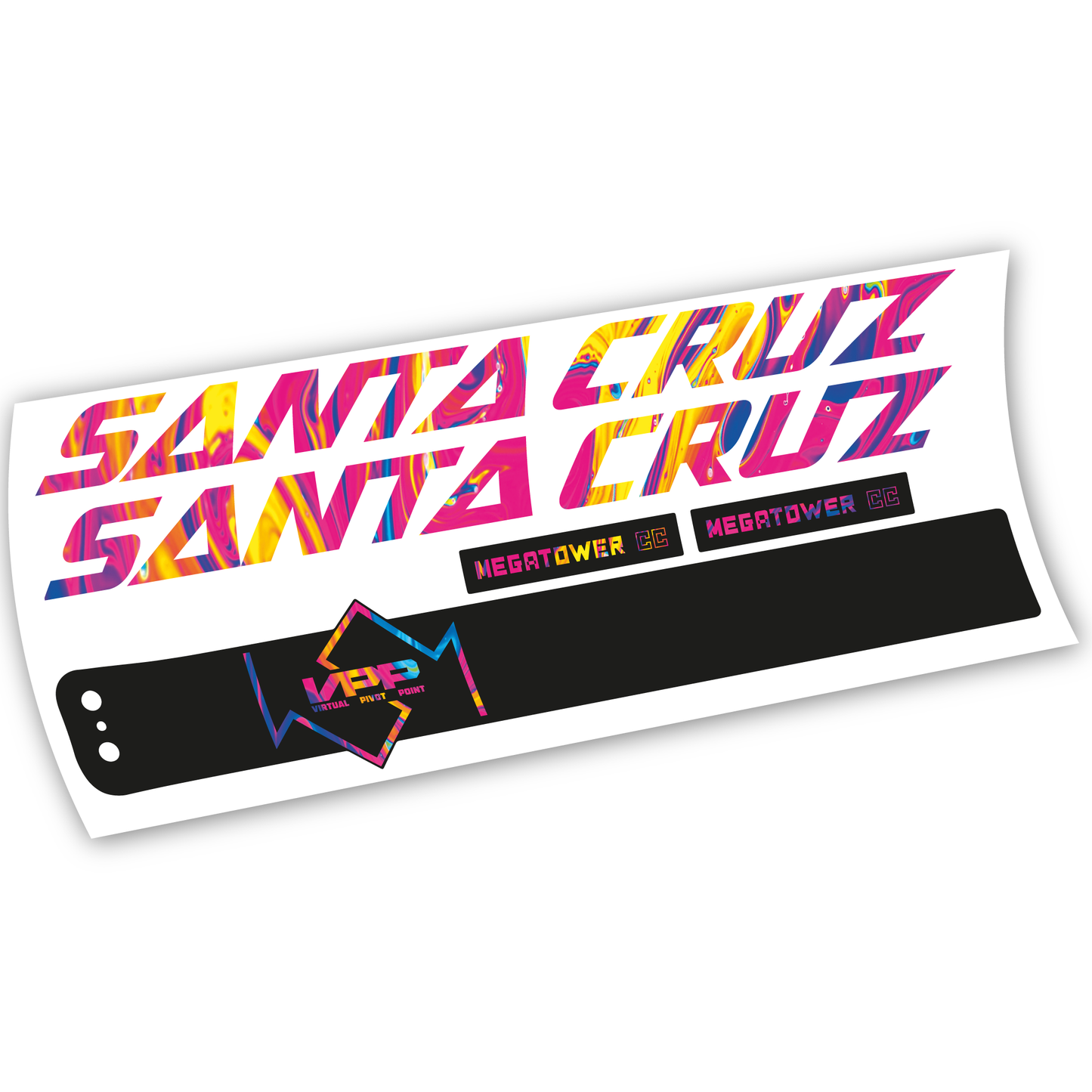Aufkleber, Santa Cruz Megatower CC 2020, Rahmen, Vinyl-Aufkleber
