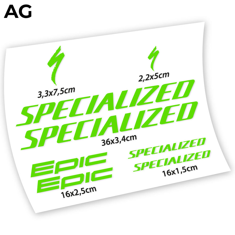 Aufkleber, Specialized Epic, Fahrradrahmenaufkleber Vinyl