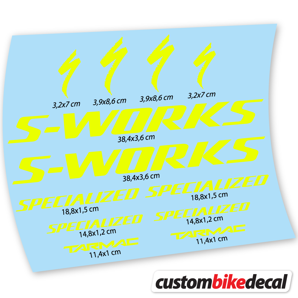 Aufkleber Specialized S-Works Tarmac, Rahmenaufkleber Vinyl