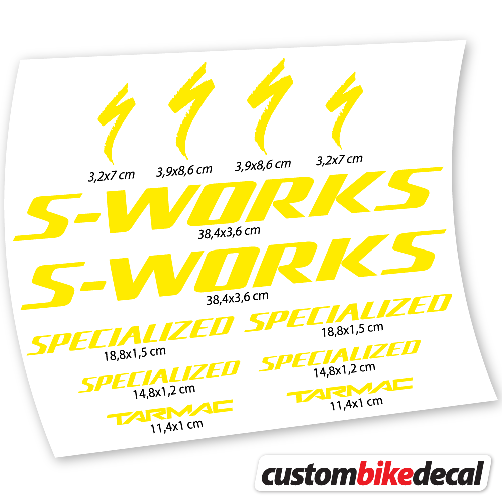 Aufkleber Specialized S-Works Tarmac, Rahmenaufkleber Vinyl