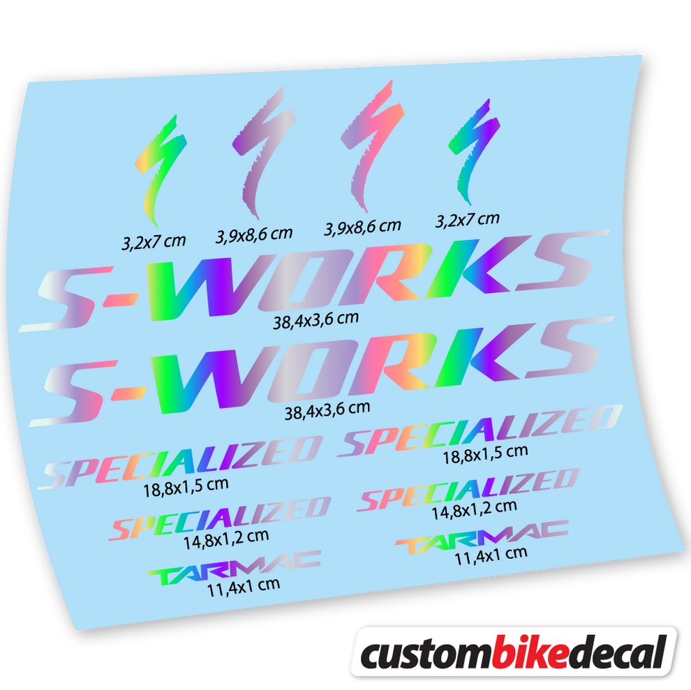 Specialized S-Works Tarmac Frame Decals & Aufkleber – custombikedecal