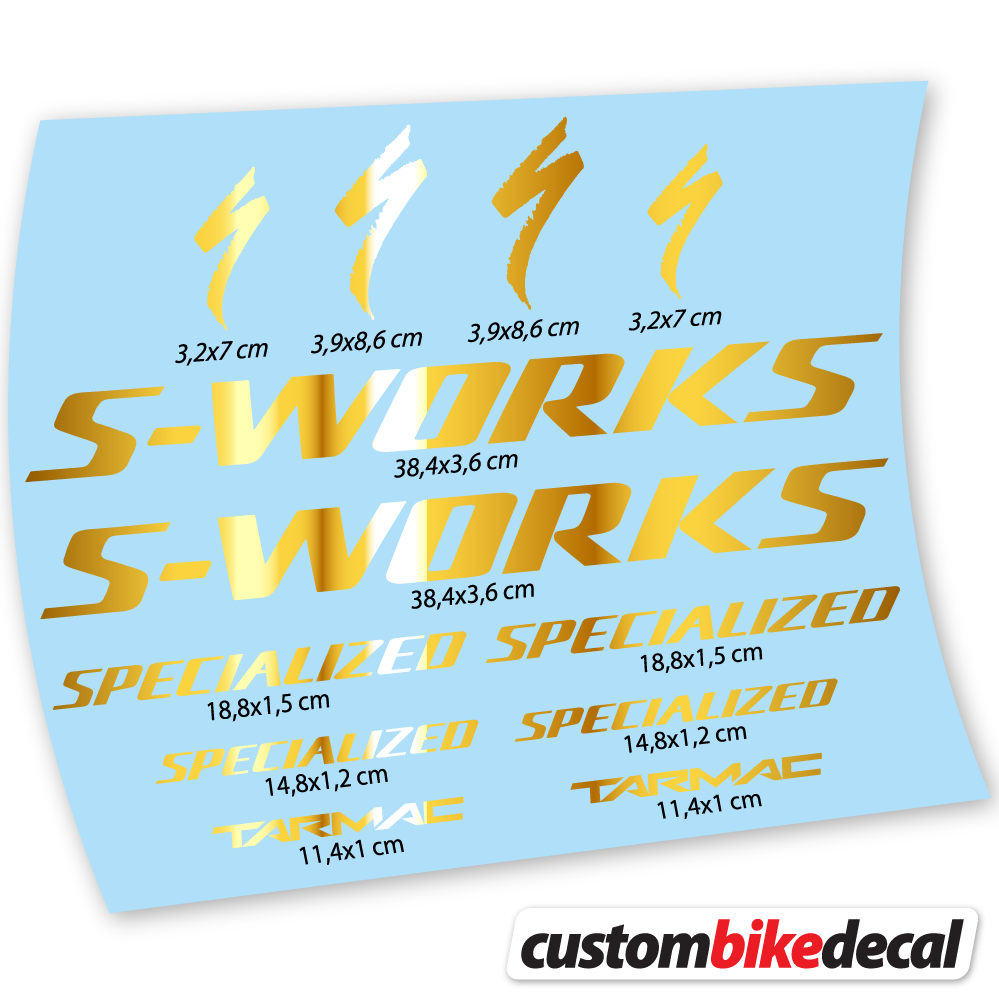 Aufkleber Specialized S-Works Tarmac, Rahmenaufkleber Vinyl