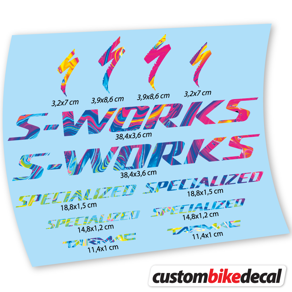 Aufkleber Specialized S-Works Tarmac, Rahmenaufkleber Vinyl