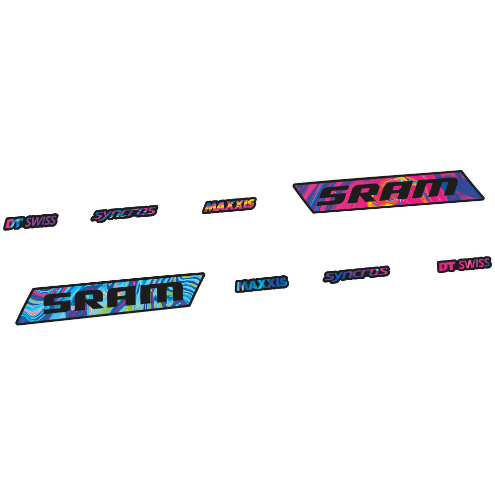 Aufkleber Sram Syncross Maxxis, kippbar, Sticker Vinyl