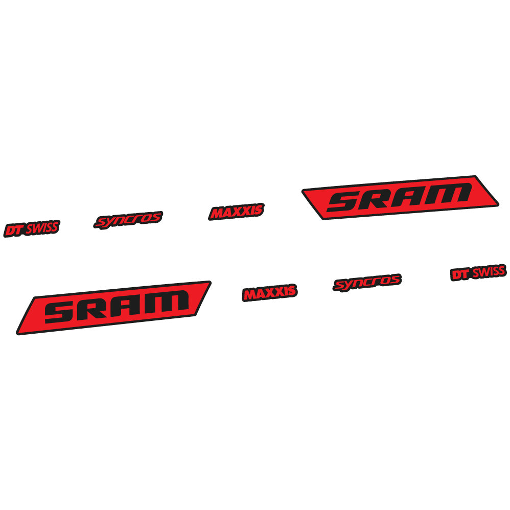 Aufkleber Sram Syncross Maxxis, kippbar, Sticker Vinyl