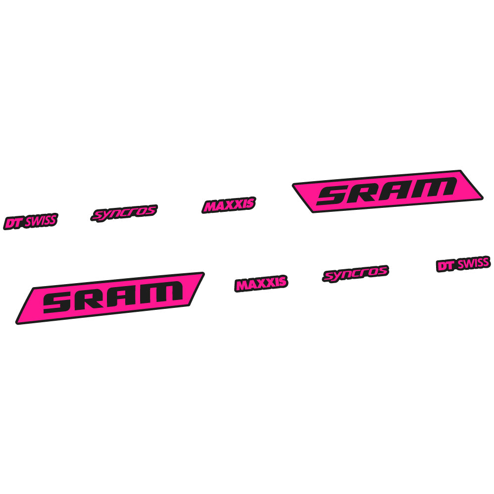 Aufkleber Sram Syncross Maxxis, kippbar, Sticker Vinyl