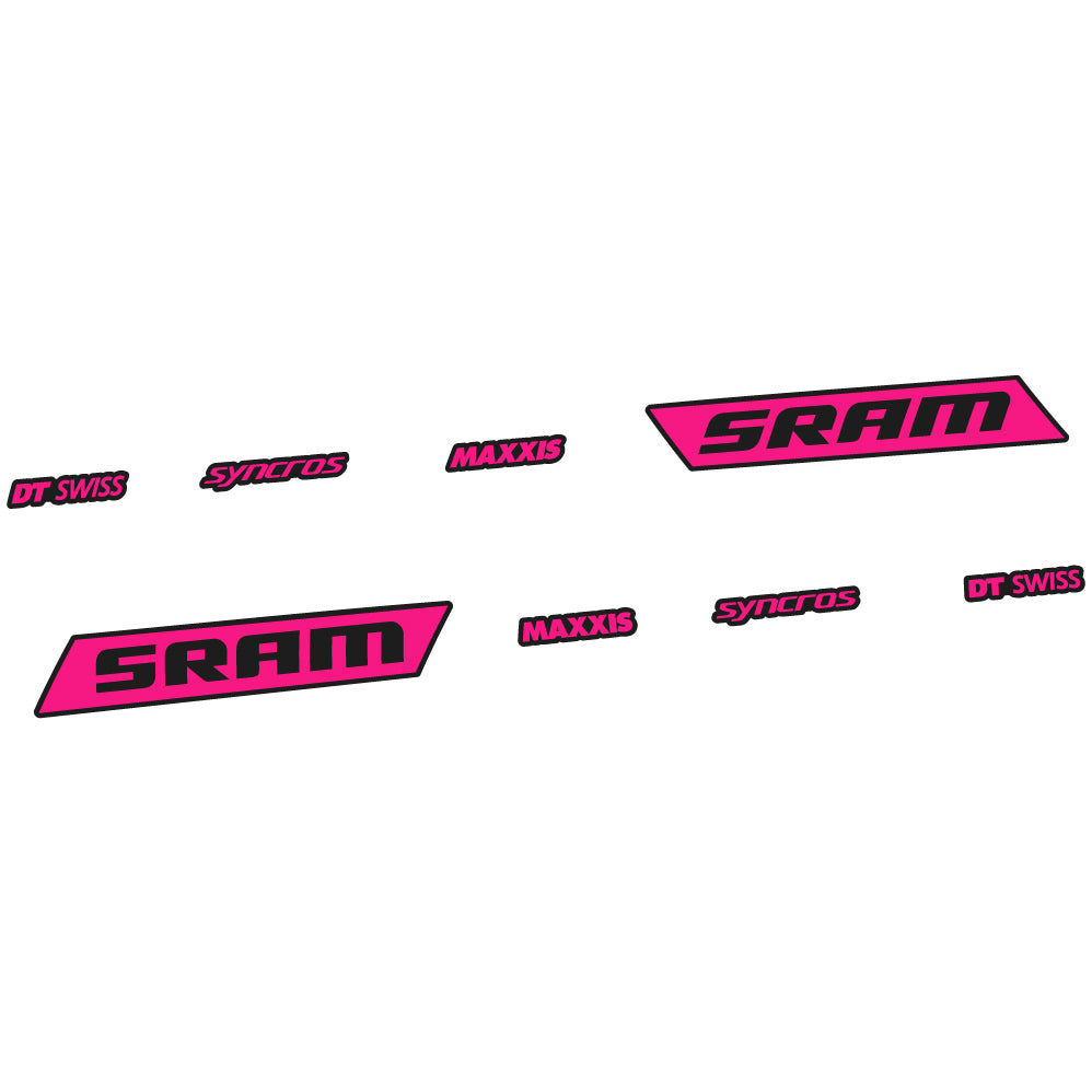 Aufkleber Sram Syncross Maxxis, kippbar, Sticker Vinyl