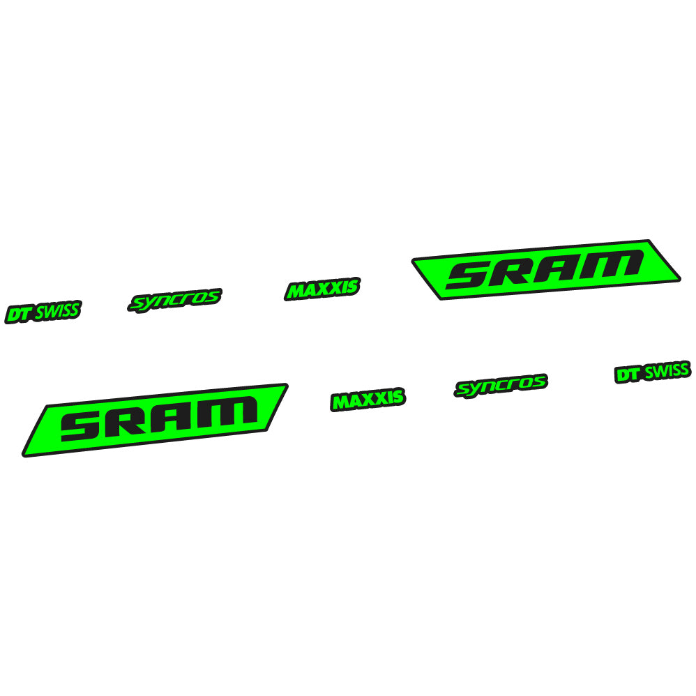 Aufkleber Sram Syncross Maxxis, kippbar, Sticker Vinyl