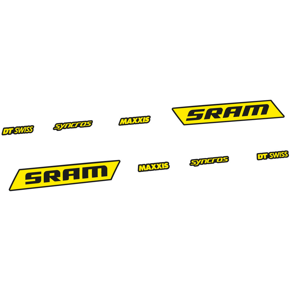 Aufkleber Sram Syncross Maxxis, kippbar, Sticker Vinyl