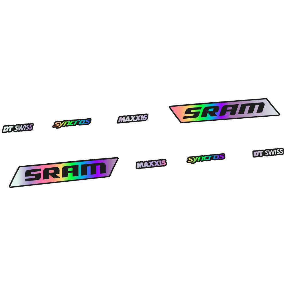 Aufkleber Sram Syncross Maxxis, kippbar, Sticker Vinyl
