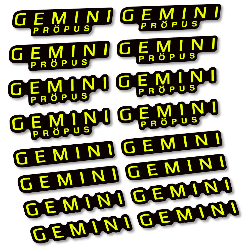 Decal Gemini Propus, handlebar, Sticker Vinyl