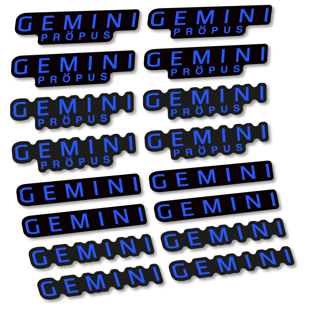 Decal Gemini Propus, handlebar, Sticker Vinyl